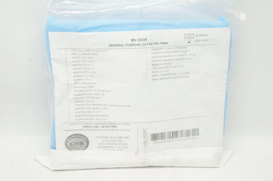 CHS B9-10335 General Purpose Cath. Tray (x)